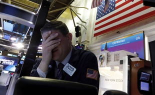 Un trader à Wall Street, le 9 mars 2020.