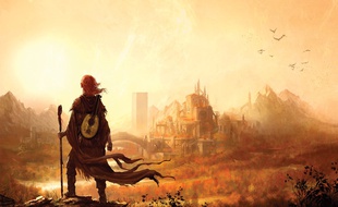 Illustration du roman«Le Nom du vent», de Patrick Rothfuss.