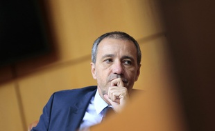 Le président de l'Assemblée corse Jean-Guy Talamoni, le 30 mars 2017 à Ajaccio.