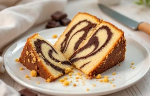 Une texture bien moelleuse et un goût régressif : ce cake marbré fondant est un bonheur à l’heure du goûter !