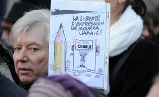 Plus de 50000 personnes pour la marche republicaine en hommage aux victimes des atentats contre Charlie Hebdo et du magasin HyperCasher de la porte de Vincennes et pour la liberte d'expression. Nancy, FRANCE -11/01/2015/POLEMILE_01POL20150111NAN034/Credit:POL EMILE / SIPA/SIPA/1501111735