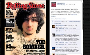 La une du prochain numéro du magazine américain «Rolling Stone» postée sur sa page Facebook.