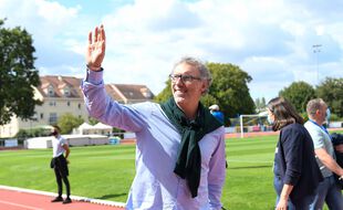 Laurent Blanc avec le Variété club de France à Poissy, le 6 septembre 2020.