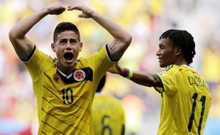 James Rodriguez lors du match Colombie-Côte d'Ivoire, le 19 juin 2014.