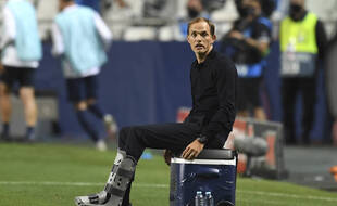 Thomas Tuchel lors de PSG-Leipzig en Ligue des champions, le 18 août 2020.