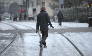 Archives. Strasbourg le 14 12 2010. Froid dans le centre ville.
