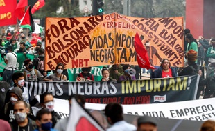 Manifestation contre Jair Bolosonaro le 14 juin 2020