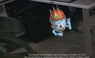 Capture d'une vidéo de la réalité augmentée de Magic Leap.