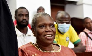 Simone Gbagbo, épouse de l'ancien président ivorien Laurent Gbagbo, au tribunal d'Abidjan le 9 mai 2016