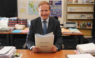 Louis Petiet, le PDG du cabinet Bernard Krief Consulting (BKC), candidat à la reprise de la maison de couture Christian Lacroix, à Paris, le 28 juillet 2009.