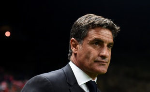 Michel, entraîneur de l'OM à Braga (Portugal) le 22 octobre 2015