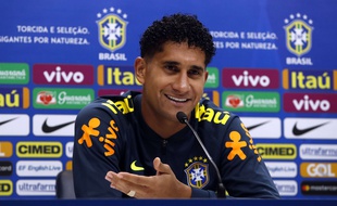 Pablo tout sourire lors de sa première conférence de presse avec la Seleçao ce mardi.