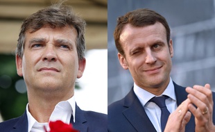 Arnaud Montebourg, Emmanuel Macron.