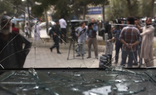 Photo prise à Kaboul (Afghanistan) le 29 août 2017, après un attentat suicide.