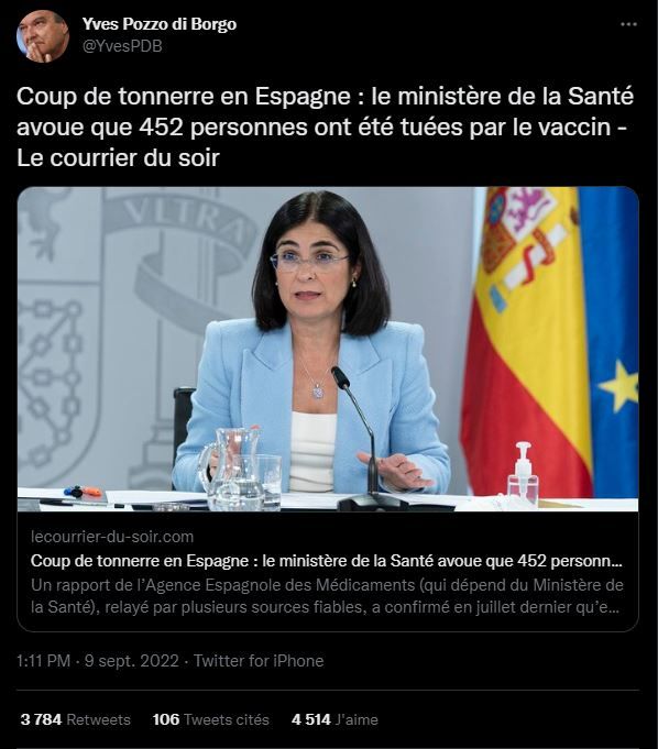 L'ancien sénateur fait partie de ceux qui ont relayé cette intox.