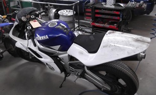 Cette moto Yamaha R6 volée a été retrouvée dans un box.