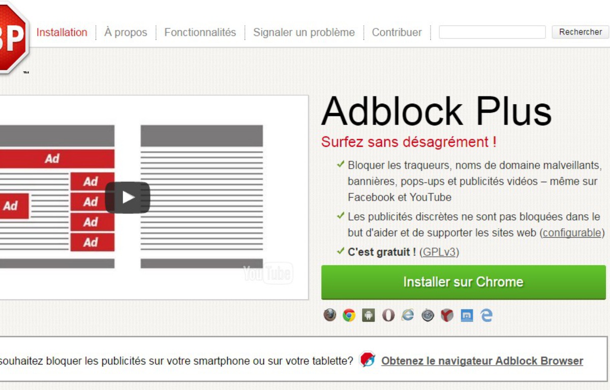 Le bloqueur de pubs AdBlock Plus se lance dans la publicité