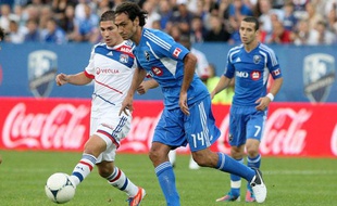 Le défenseur italien Alessandro nesta sous le maillot de Montréal en juillet 2013 contre l'OL en match amical.