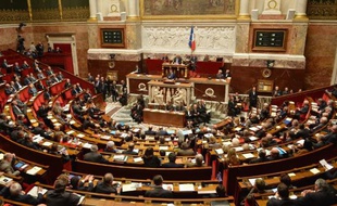 L'hémicycle de l'Assemblée Nationale le 29 avril 2014