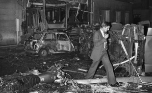 Rue Copernic, le 3 octobre 1980, peu après l'attentat. (archives)