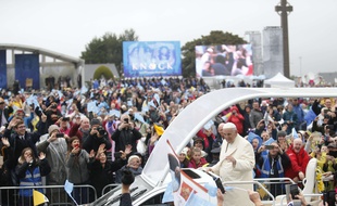 Le Pape François lors de sa visite en Irlande.