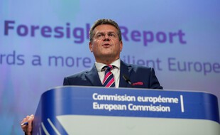 Le vice président de la Commission européenne Maros Sefcovic à Bruxelle, le 9 septembre 2020.