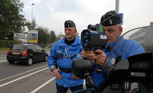 Contrôles de vitesse réalisées par la gendarmerie en Alsace. (Illustration)