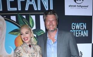 Les chanteurs Gwen Stefani et Blake Shelton à Las Vegas.