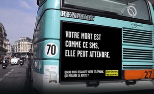 La campagne de la Sécurité routière sur les distracteurs au volant.