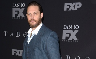 L'acteur Tom Hardy au lancement de la série Taboo à Los Angeles