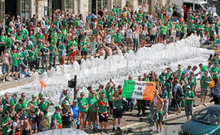 Les supporters Irlandais à Lille.