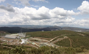 Le site de la centrale géothermique d'Olkaria, au Kenya, le 21 novembre 2014.