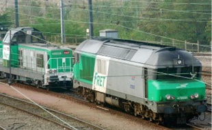 Locomotives de transport de fret.