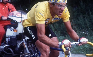 Laurent Fignon lors de la 18e étape du Tour de France, le 17 juillet 1984.