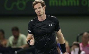 Andy Murray lors du tournoi de Miami, le 27 mars 2016.
