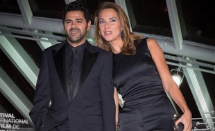 Jamel Debbouze et Mélissa Theuriau, au 13e festival international du film de Marrakech, au Maroc, le 1er décembre 2013.
