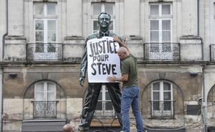 Lors d'un rassemblement à l'appel du collectif Justice pour Steve à Nantes