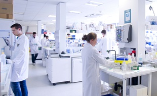 Dans les laboratoires du bâtiment Cheney, au centre Léon-Bérard à Lyon.