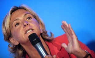 La députée UMP Valérie Pécresse le 27 août 2014 à Rouez-en-Champagne