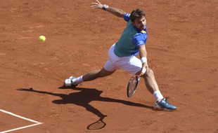 Stan Wawrinka, face à Andy Murray, en demi-finale de Roland-Garros, vendredi 9 juin 2017.
