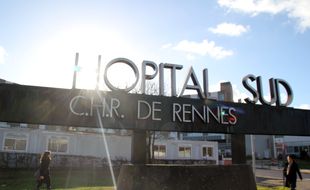 L'entrée principale de l'Hôpital Sud, à Rennes.
