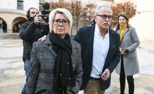 Les parents d'Alexia Daval, à Besançon le 7 décembre 2018.