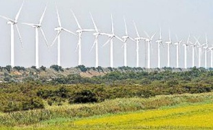 La France produit 7125 MW d'électricité grâce à ses éoliennes.