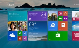 Le bureau «Metro» de Windows 8.1 bêta.