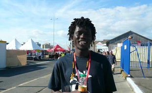 Emmanuel Jal, star montante du hip-hop africain, au festival les Escales de Saint-Nazaire, le 3 août 2007.
