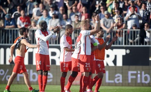 Le soulagement des Monégasques à la fin du match.