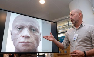 Présentation chez Visualforensi de la reconstitution 3D du visage de Robespierre, le 11 octobre 2013.