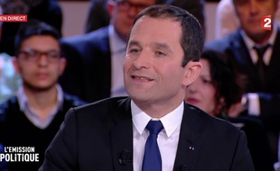 Benoît Hamon, sur le plateau de «L'Emission politique», jeudi 8 décembre.