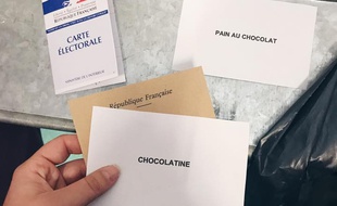 L'acte militant et drôle d'une adepte de la chocolatine lors du premier tour de la Présidentielle.