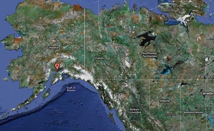 Carte de localisation d'Anchorage, en Alaska.